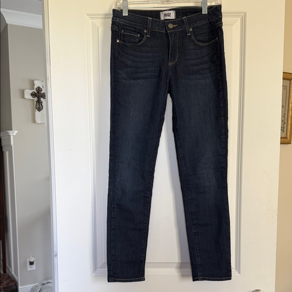 PAIGE Dark Indigo Skinny Jeans
